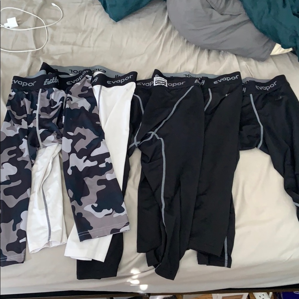 Eastbay compression tights 3/4, size small, 5 pair